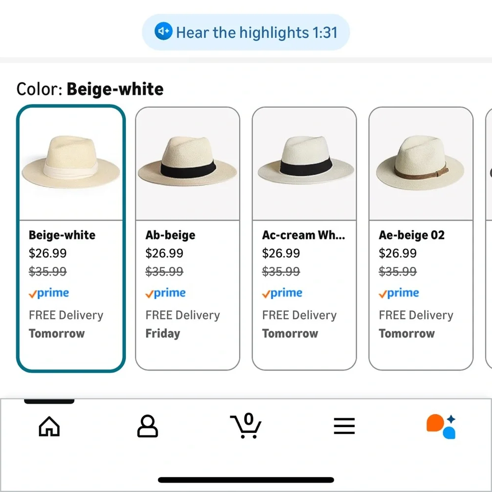 Elegant Cream Fedora Hat - Picture 6 of 6